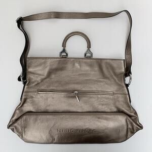 PLINIO VISONA Bronze Italian Genuine Leather Retro Carry All Tote Bag- Italy